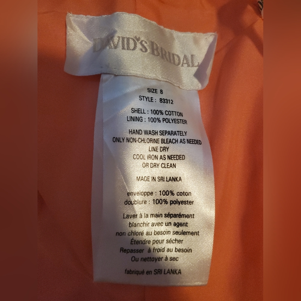 David's Bridal Bridesmaids dress - Picture 6 of 8